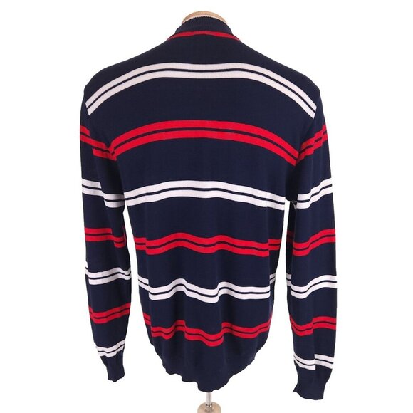 Paul & Shark Yachting Striped 1/2 Zip Sweater L Mens Navy Blue Collection $375 - Picture 9 of 15